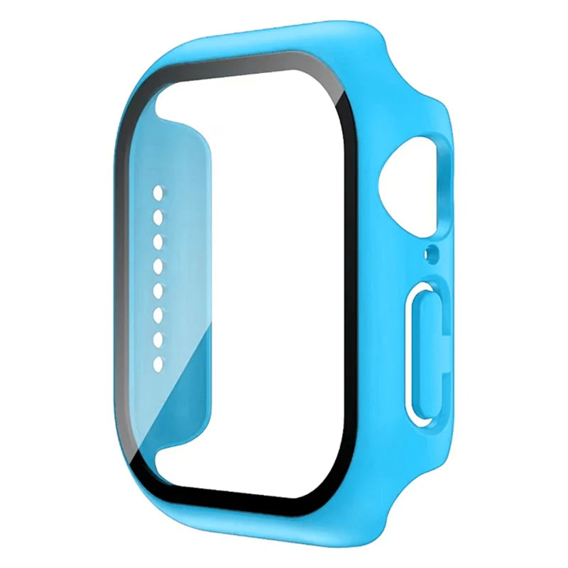 Glass+Cover For Apple Watch case 44mm 40mm 38 42 49mm 41mm 45mm 46mm Accessorie Screen Protector iWatch 11 10 9 8 7 6 SE 5 Ultra