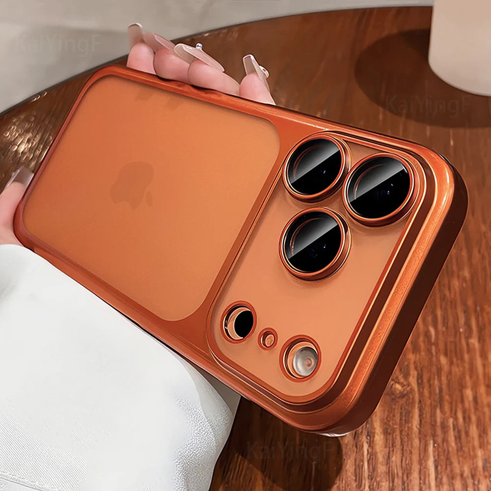 Luxury Soft Matte Phone Case For iPhone 17 16 15 14 13 12 11 Pro Max Air Plus Electroplated Silicone Bumper Back Cases Cover
