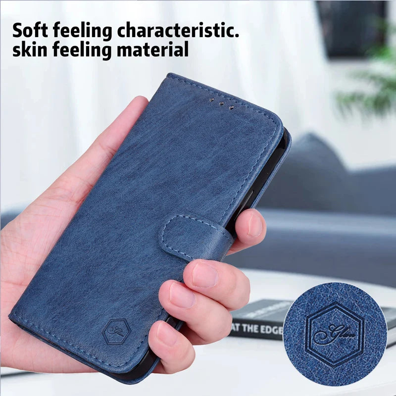Magnetic Flip Leather Wallet Case For iPhone 17 17e 16e 16 15 14 13 12 11 X Xr Xs 8 7 6 6s SE Mini Air Pro Max Plus