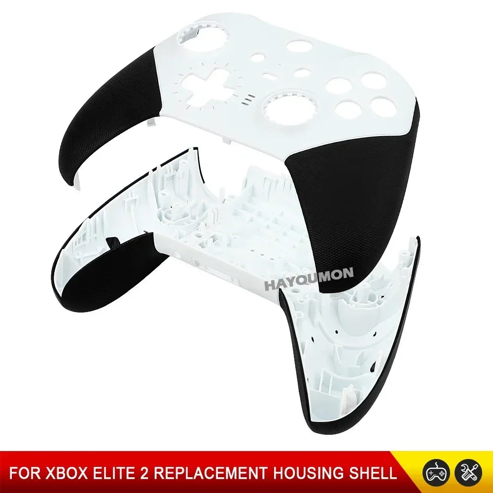 Front Back Full Housing Shell Faceplate Cover Replacement for Xbox Elite Series 2 Controller Shell Case Cover Black White