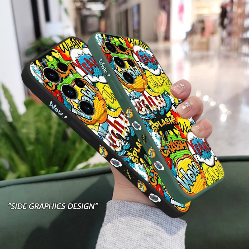 Explosiver English Phone Case For Samsung Galaxy S25 S24 S23 S22 S21 S20 S10 S10E Ultra Plus FE Note 20 Ultra 10 Plus Cover