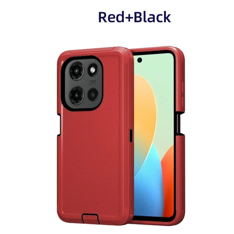 3-Laye Heavy Duty Hybrid Ott Defender Case For Motorola G Edge Play Stylus Power 5G 2026 2025 2024 2023 Shockproof Cover