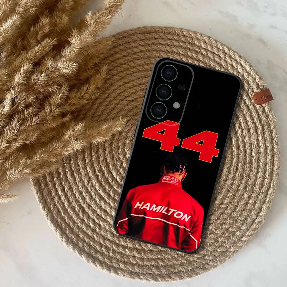 44 L-Lewis H-Hamilton-S Phone Case For Samsung S25,S24,S21,S22,S23,S30,Ultra,S20,Plus,Fe,Lite,Note,10,9,5G Black Cover