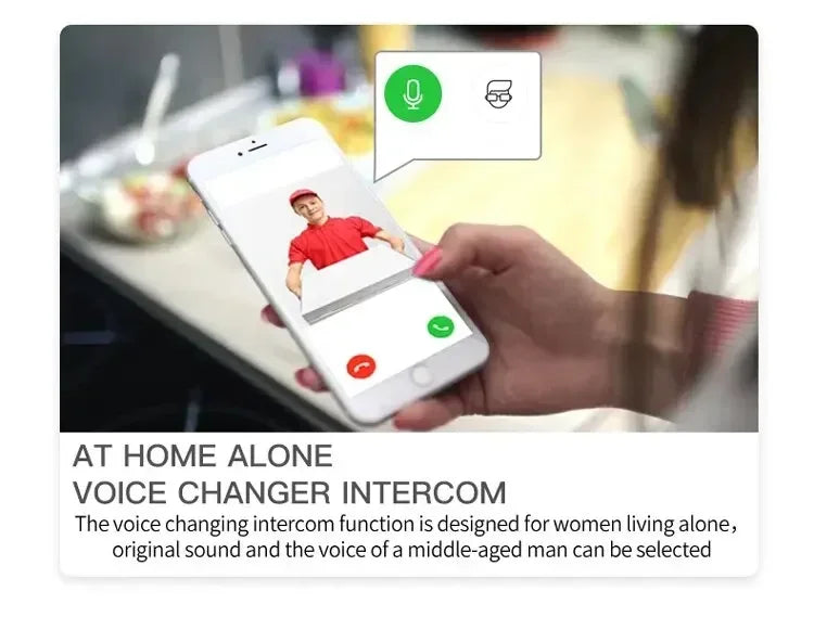 WiFi Tuya App Video Doorbell Wireless Home Intercom System Night Vision Door Viewer Camera Smart Home Security for Door Access