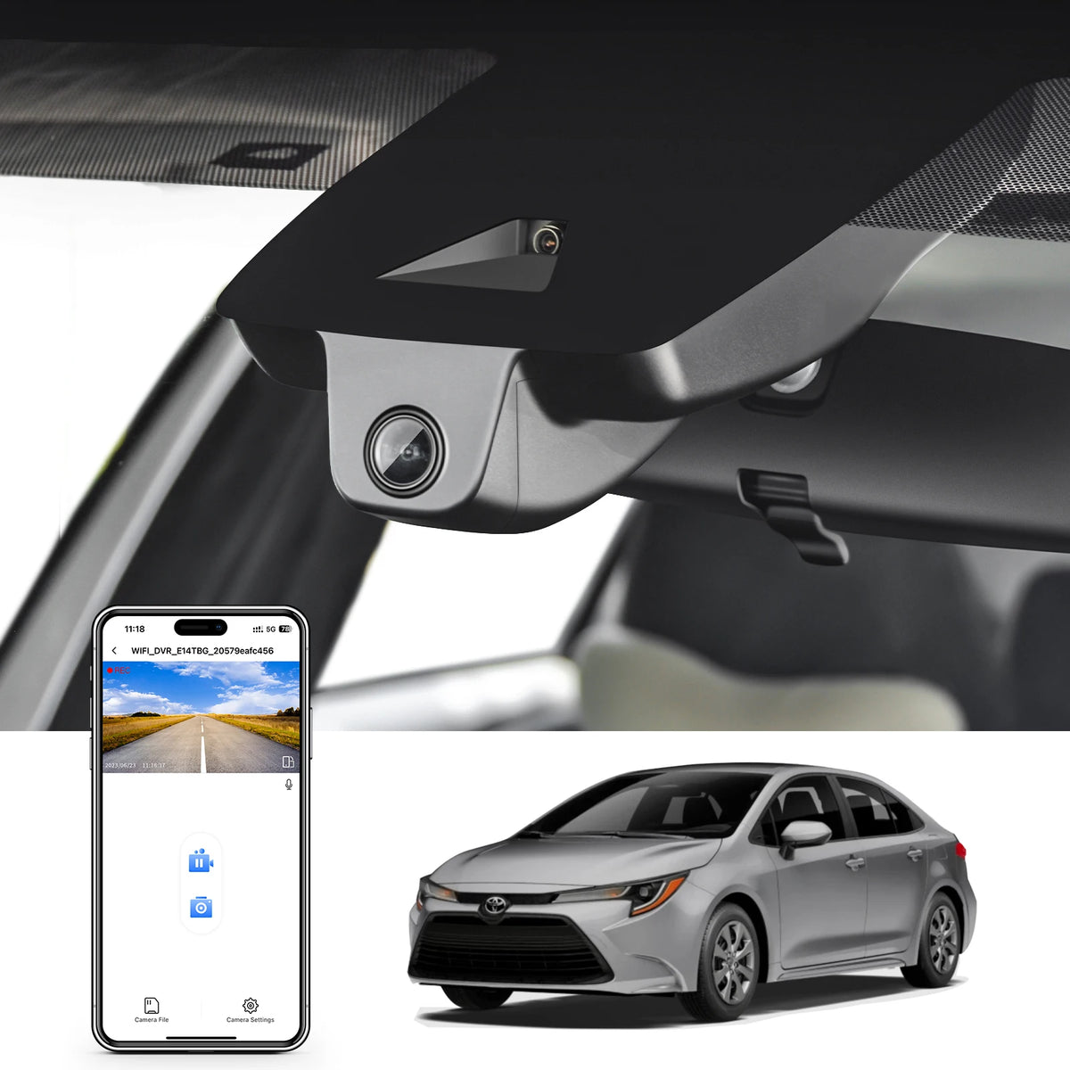 Mangoal Dedicated Dash Cam 4K for Toyota Corolla & Corolla Hybrid Dash Car Camera 2019-2026 GPS WiFi & App Night Vision