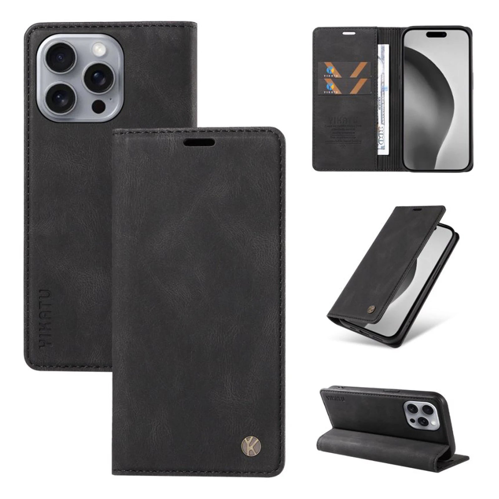 Wallet Magnetic Card Slot Cover Flip Leather Case For iPhone 16E 16 15 Pro Max 14 Plus 13 Mini 12 11 X XS XR SE2 SE3 8 7 6 2022