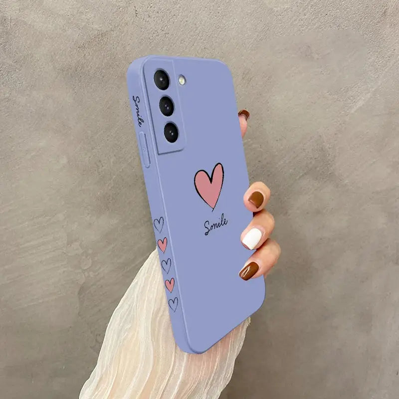 Big Red Heart Phone Case For Samsung Galaxy S23 S22 S21 S20 Ultra Plus FE S10 S9 S10E Note 20 ultra 10 9 Plus Cover