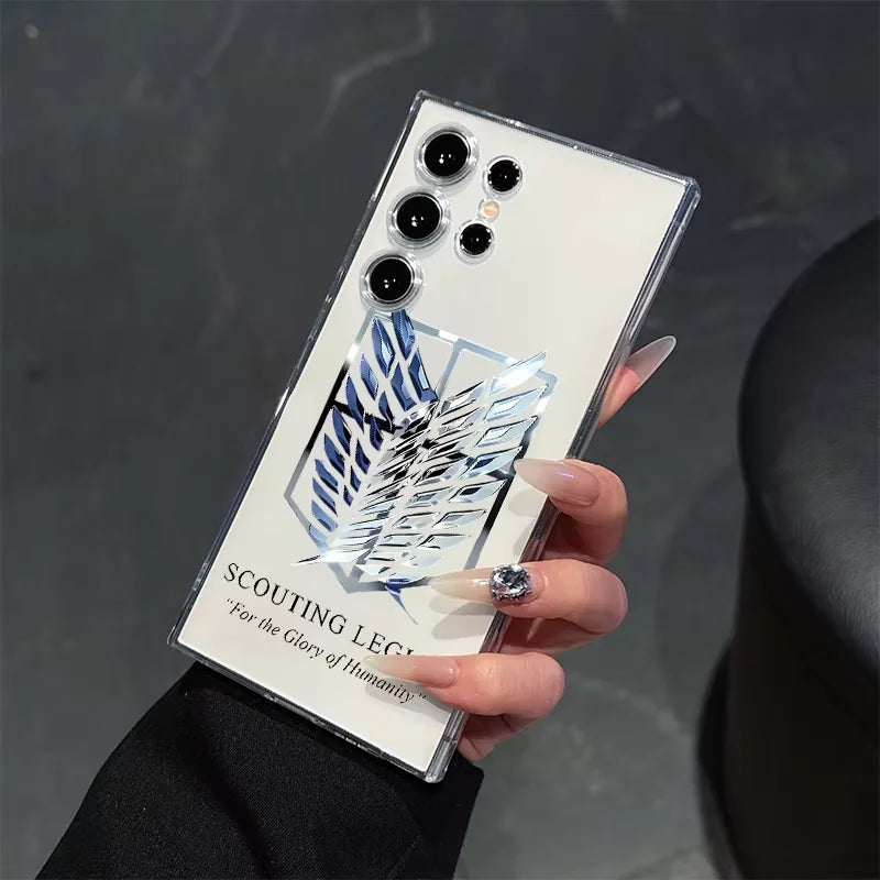 Anime Attack on Titan Phone Case for Samsung Galaxy S25 S24 S23 S22 S21 S20 Plus Ultra FE A73 A53 A33 Note 20 Transparent Case