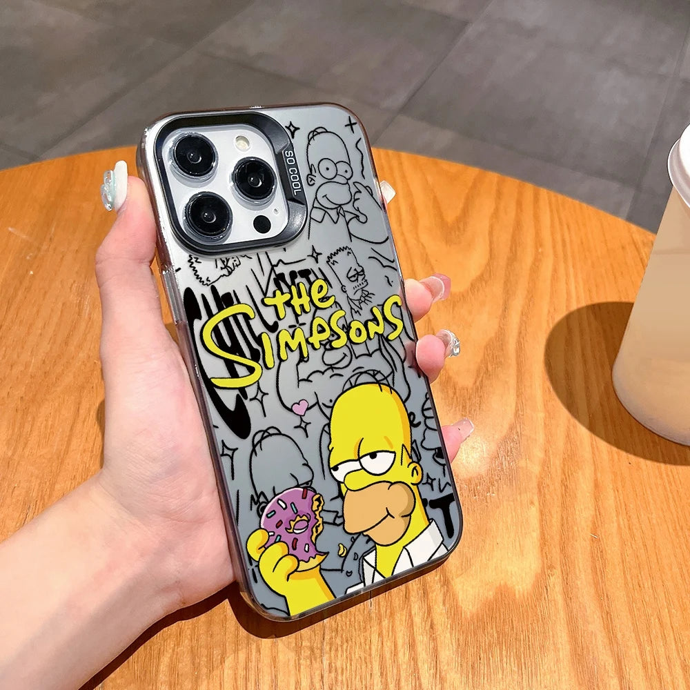 Fun Cartoon S-Simpsons Hot Phone Case for Samsung Galaxy S26 S25 S24 S23 S22 S21 S20 Note20 FE Ultra Edge Plus 4G 5G Matte Cover