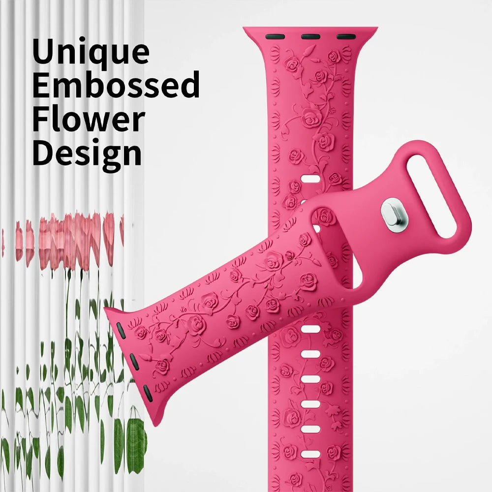 Silicone Strap for Apple Watch Band 40mm 41mm 42mm 44mm 46mm 45mm 49mm 38mm Correas Bracelet iWatch Series 10 9 8 7 6 SE Ultra 2