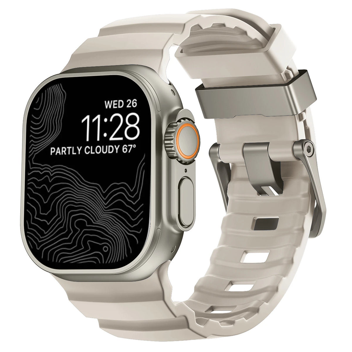 Sport Band For Apple Watch Ultra 2 10 9 8 7 6 SE 5 4 Soft Silicone Titanium Bracelet Strap For iWatch 42mm 44mm 45mm 46mm 49mm