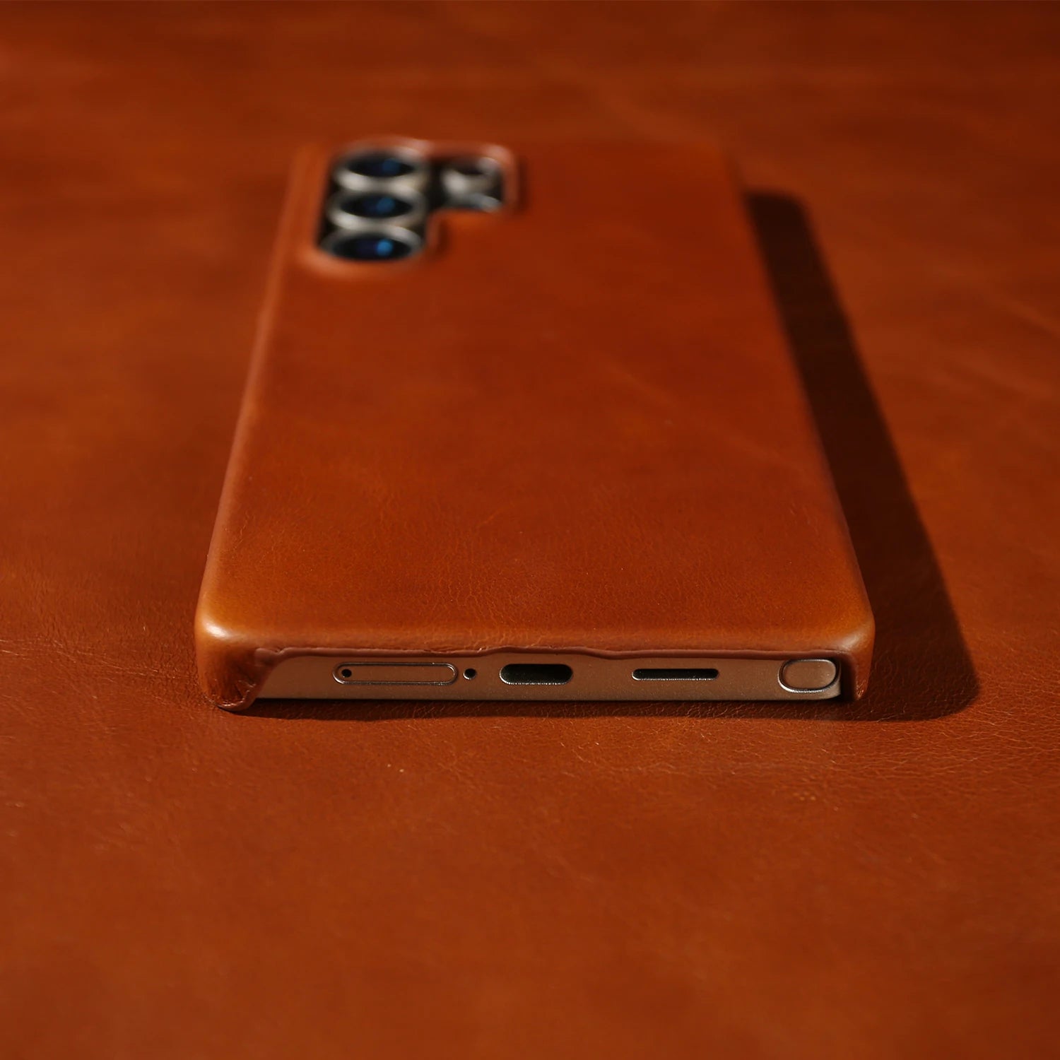 Vintage Business Genuine Leather Phone Case For Samsung Galaxy S26 S25 Ultra S24FE S23 S22 S21 Plus S20 FE Back Cover Coque Capa