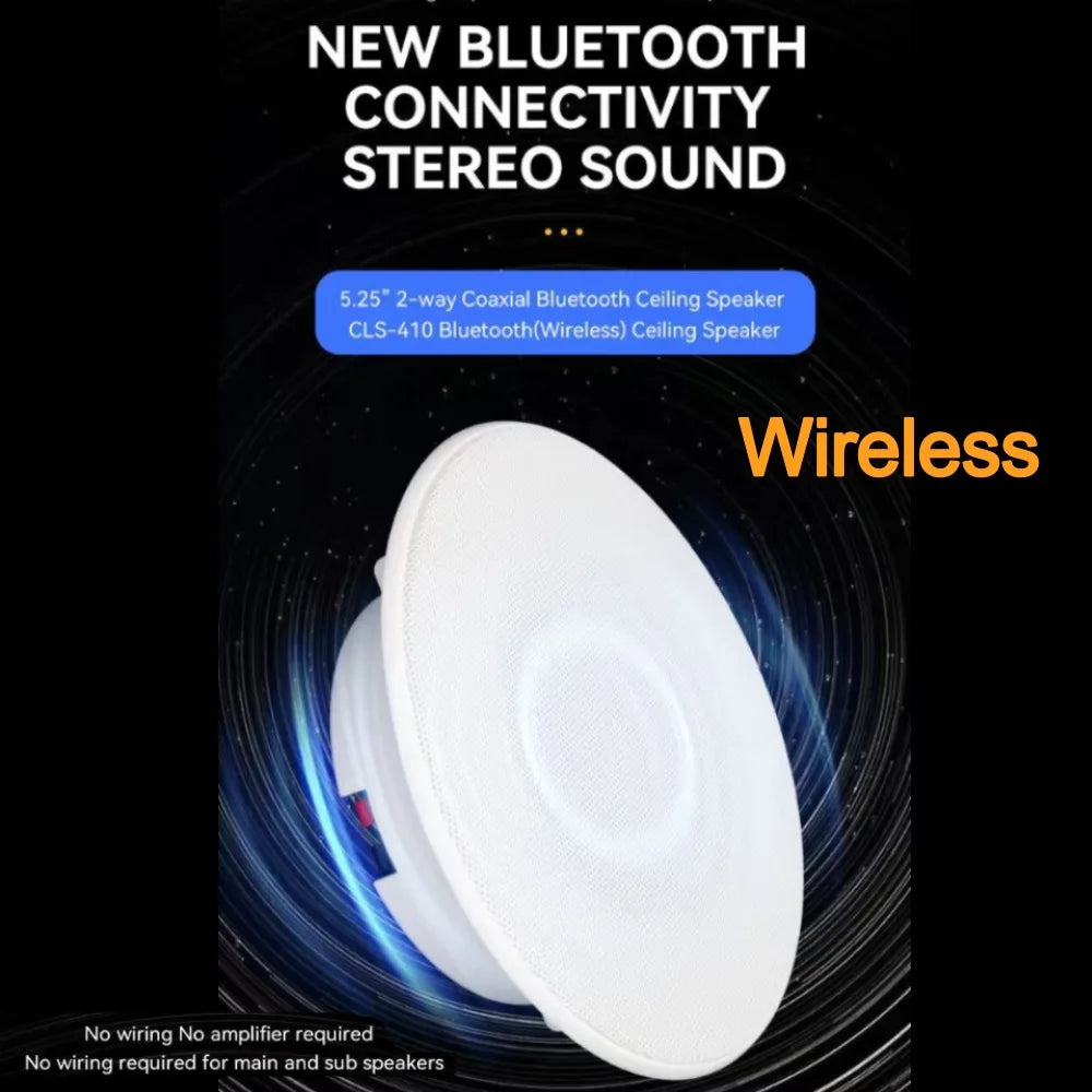 Wireless Bluetooth Ceiling Speakers Sub-Speaker 2-way 4.5 / 5.25 inch Home Audio for Indoor Kitchen Bedroom Bathroom Living Room