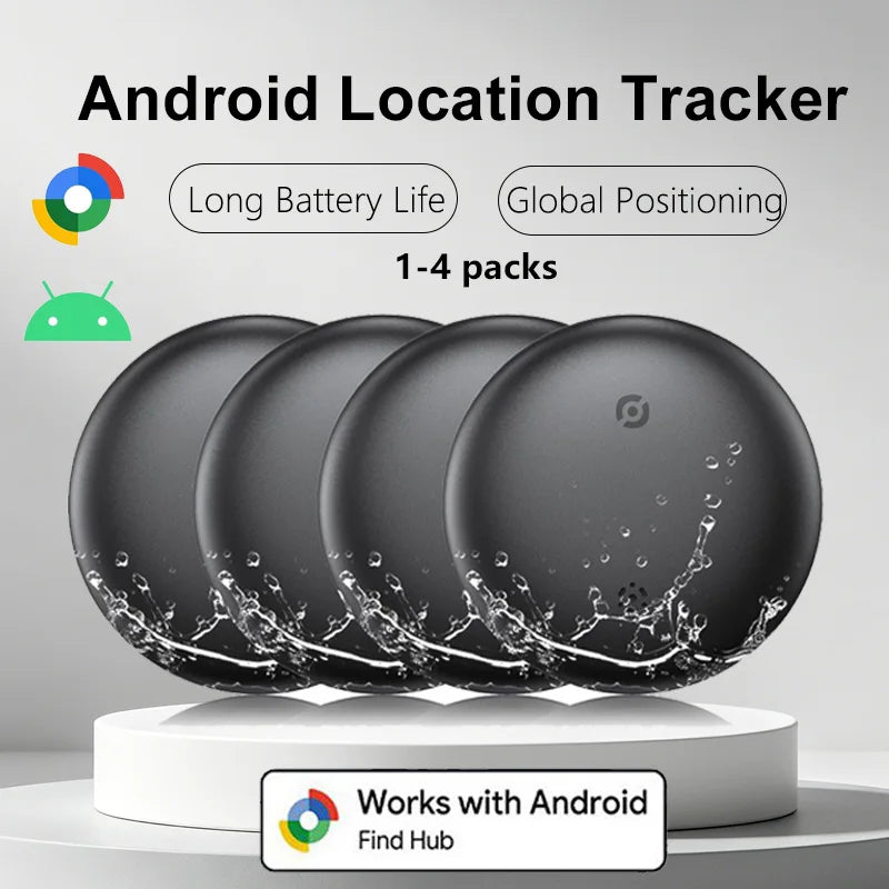 1-4Pcs Anti-Lost Tag Google Find My GPS Tracker Android Finder Compatible with Google Find Hub (Android Only) Key Wallet Finder
