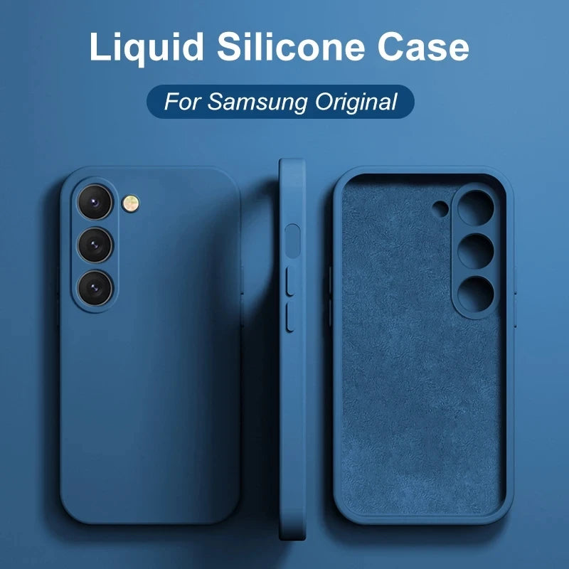 Plus Case Liquid Silicone Phone Case For Samsung Galaxy S23 S 23 S22 S26 Ultra S24 FE S25 + Plus Soft Cover