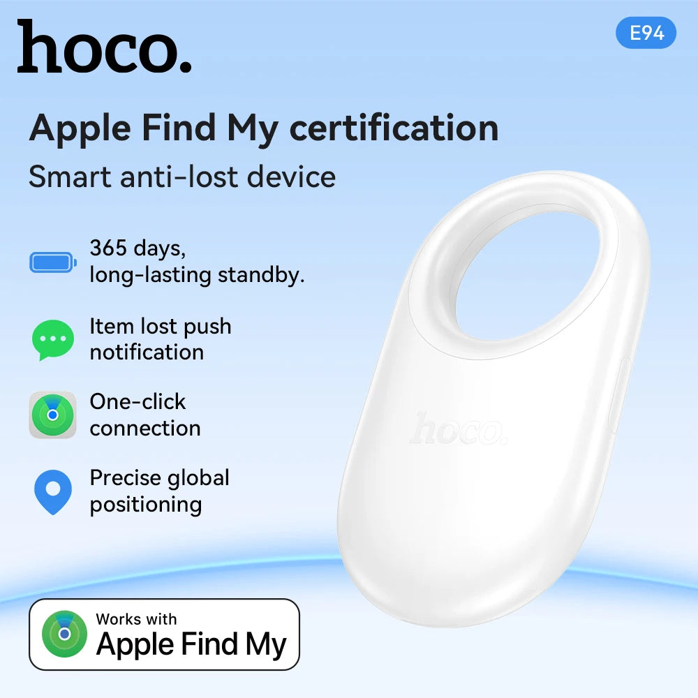 HOCO E94 Airtag GPS Intelligent Positioning Pets Dog Key Trackers Smart Anti-lost Device with Case Tracking Find My Elderly Kids
