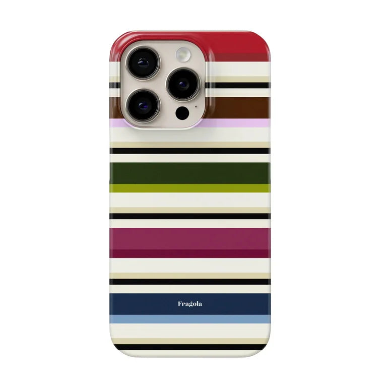 Fragola Korean Cross Stripes Phone Case for iPhone 17 16 15 14 13 12 11 Air Pro Max X XS XR XSMax 7 8 Plus Glossy Film Hard PC