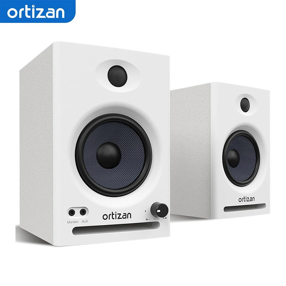 Ortizan Audio Bookshelf Active Speakers Studio Monitor，Bluetooth 5.3 Wireless Computer TV PC USB DAC HiFi Home Subwoofer System