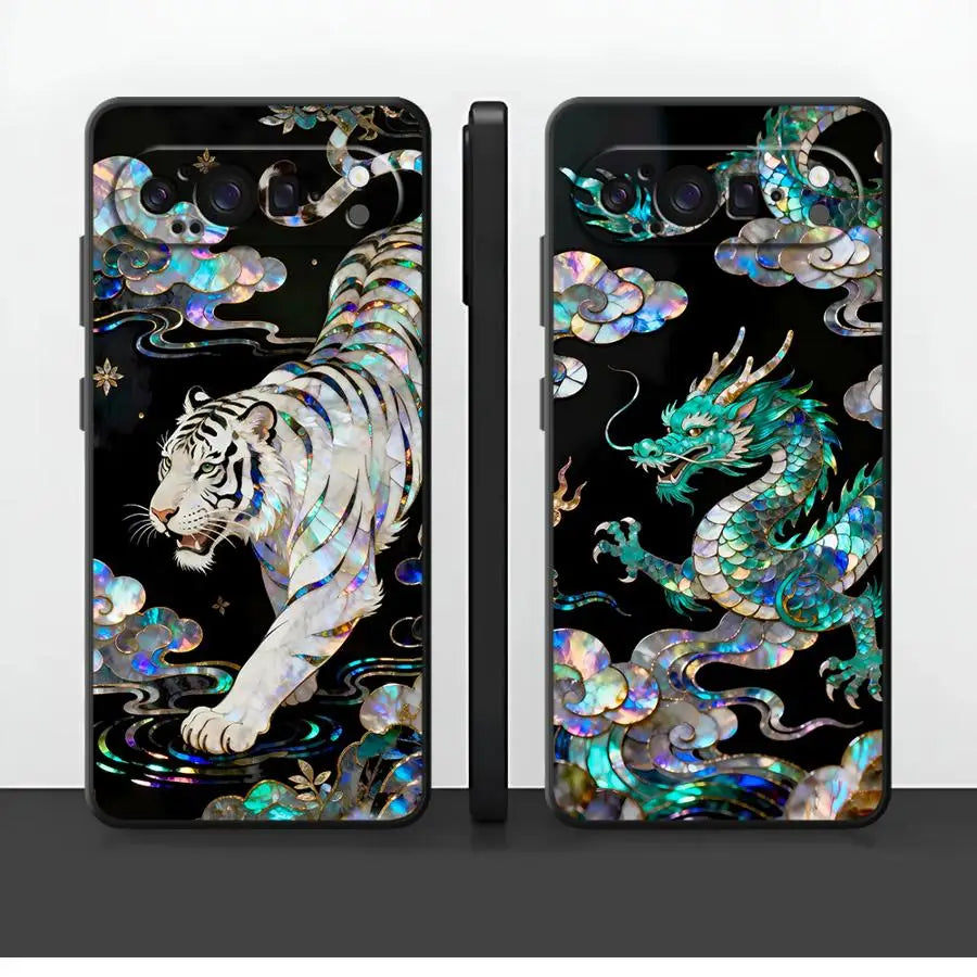 Tiger Green Dragon Case for Google Pixel 10A 9a 6a 8a 7a 10 9 Pro XL 6 7 8 Pro Funda Phone Cover
