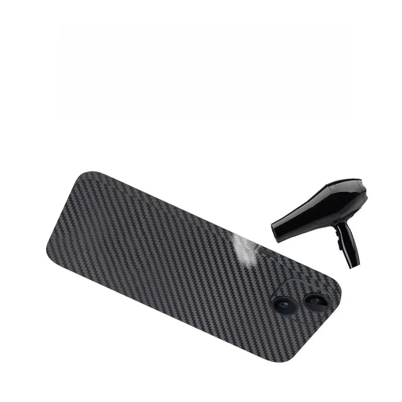 2PCS/LOT Carbon Skin Sticker For iPhone 17 16 15 14 13 Pro Max Mini Plus Back Cover Stickers Protection Film