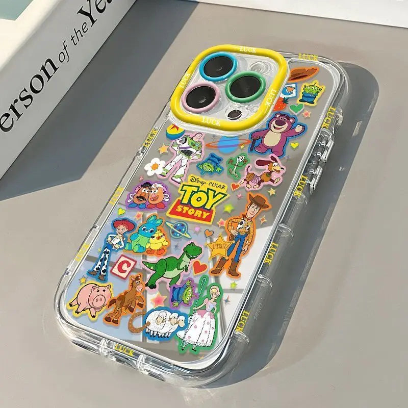 Best Selling Cartoon Toy Story Mirror Phone Case For iPhone 16 15 14 Plus 13 Mini 17 12 11 Pro Max AIR 7 8 X XS MAX XR Y2K Cover