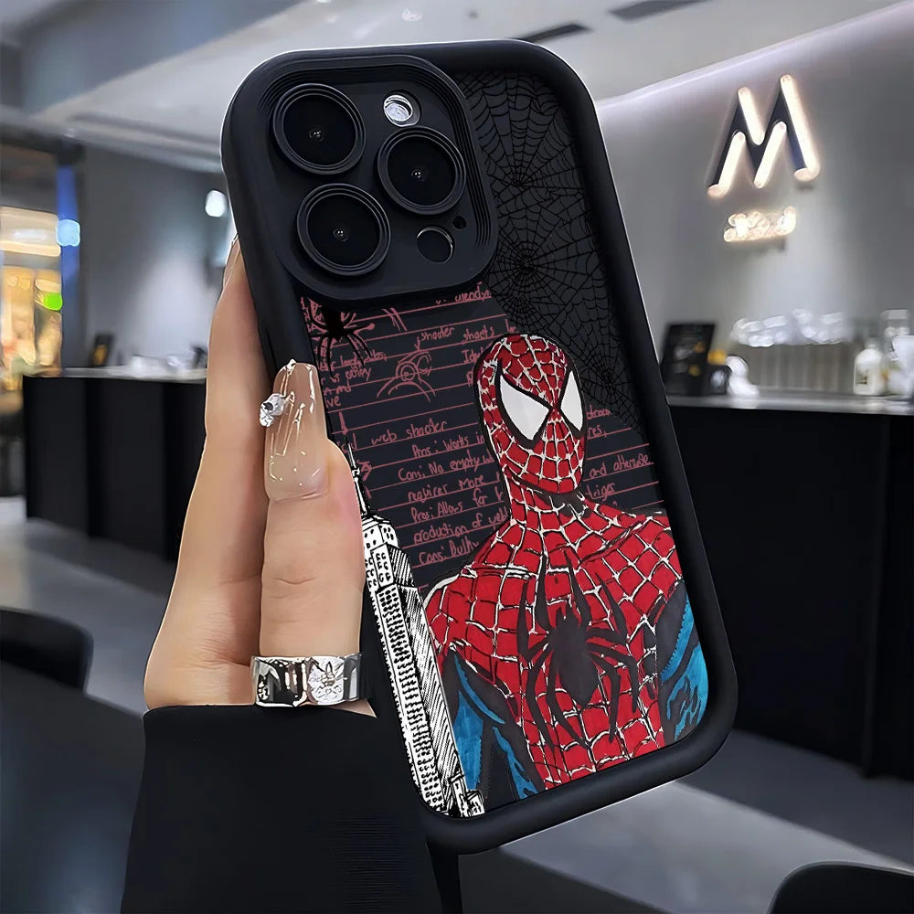 HOT Anime Spiders Mans Phone Case for Samsung S26 S25 S24 S23 S22 S21 S20 F06 M16 Note 20 FE Plus Ultra 4G 5G Soft Silicone TPU