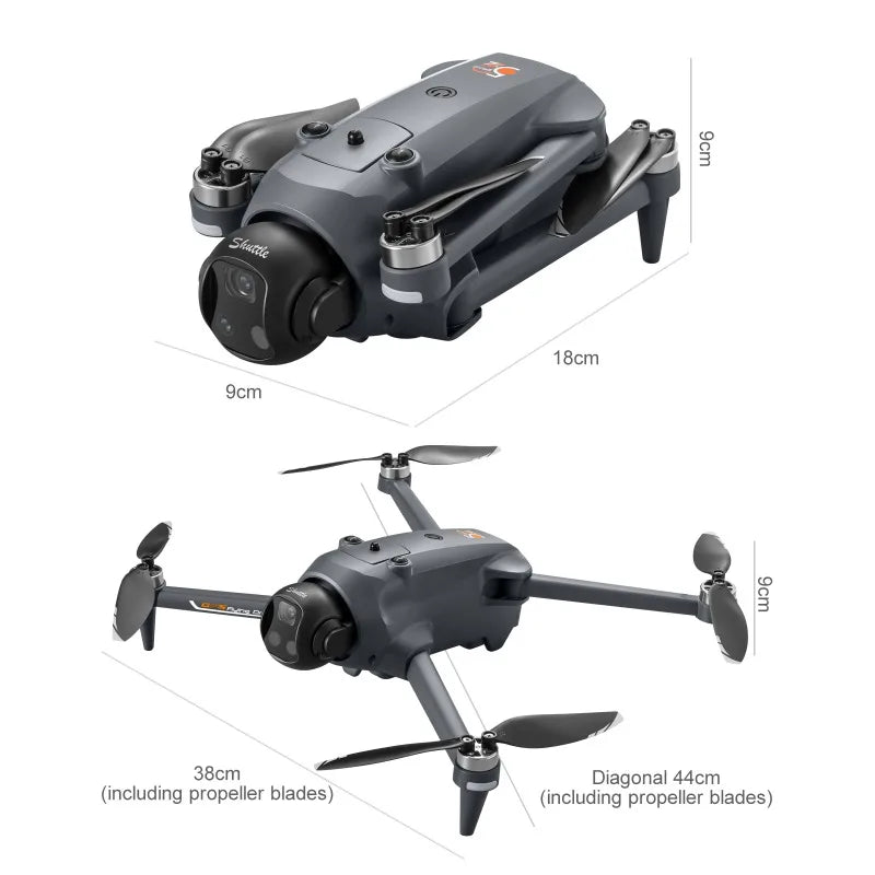 YL059 RC Quadcopter Drone with 4K Camera 23 Min FPV GPS Flight Optical Flow Positioning Auto Return Home RC Toy Boy Gift Dron