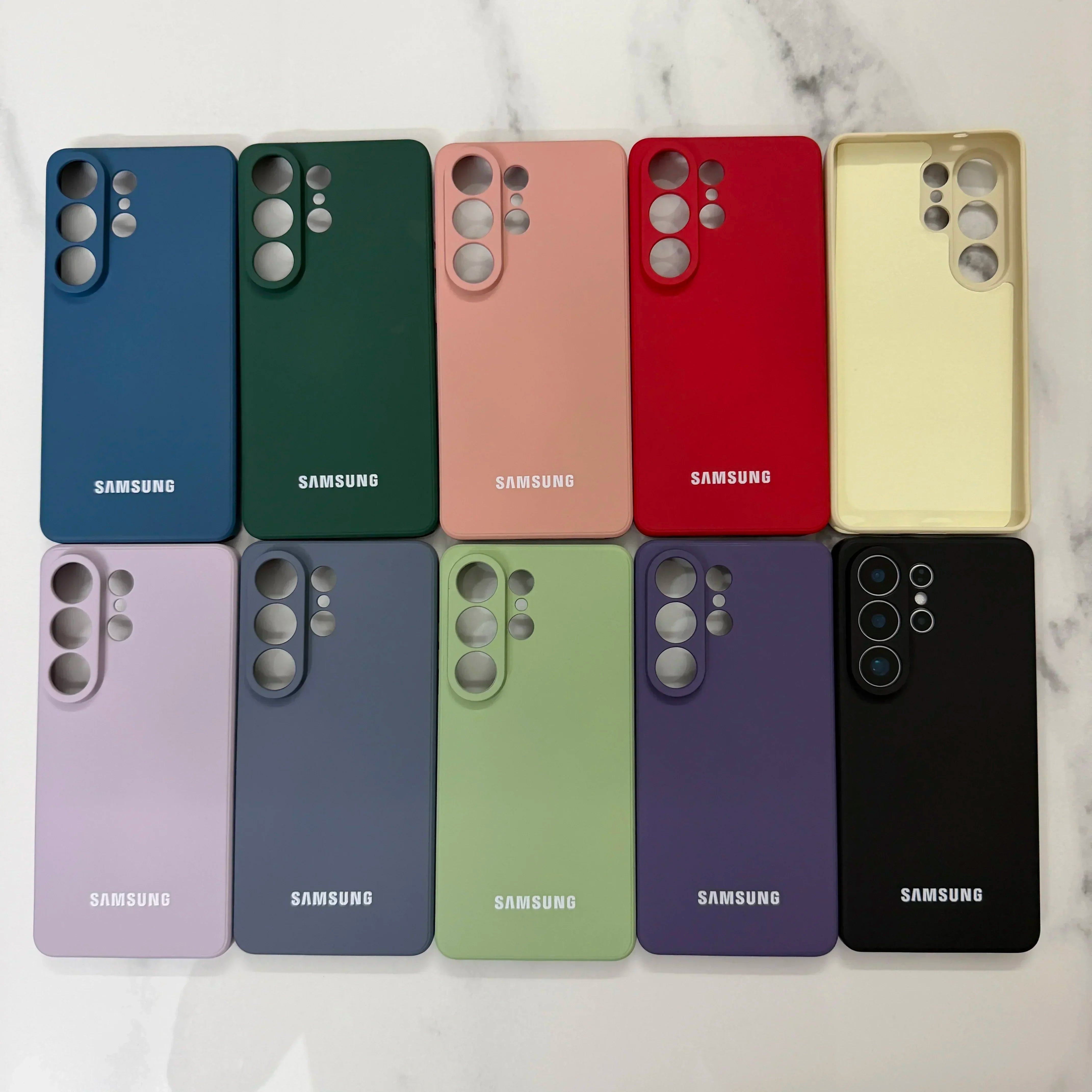 Liquid Silicone Solid Color Phone Case For Samsung Galaxy S26 S25 S24 S23 S22 S21 S20 Ultra +Plus S25 S24 S23 S21 S20 FE Case