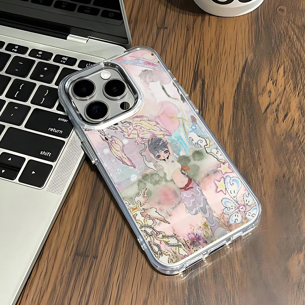 Anime A-Aya Takano Girl Art Phone Case For IPhone 17 16e 16 15 14 13 12 11 Mini Pro Max X XR 8 7 Air Plus Transparent Soft Cover