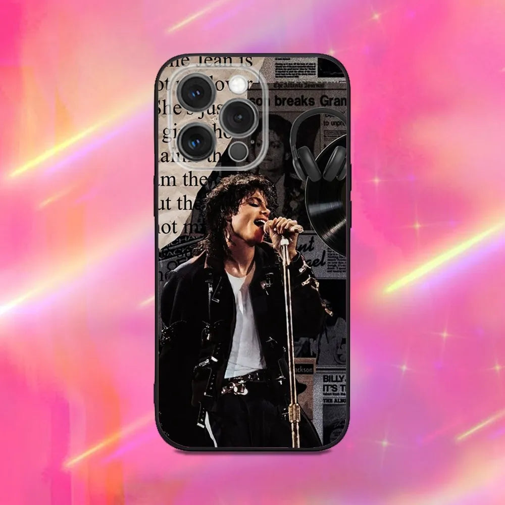 Singer M-Michael J-Jackson Phone Case For iPhone 17 16 15 11 12 14 13 Pro Max Mini X XR 7 Plus 17E Air Shockproof Cover Fundas