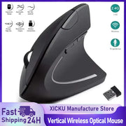 2.4GHz Wireless Vertical Mouse Ergonomic Optical Mice 3 Adjustable DPI 800/1200/1600 6 Buttons for Laptop PC Computer Desktop