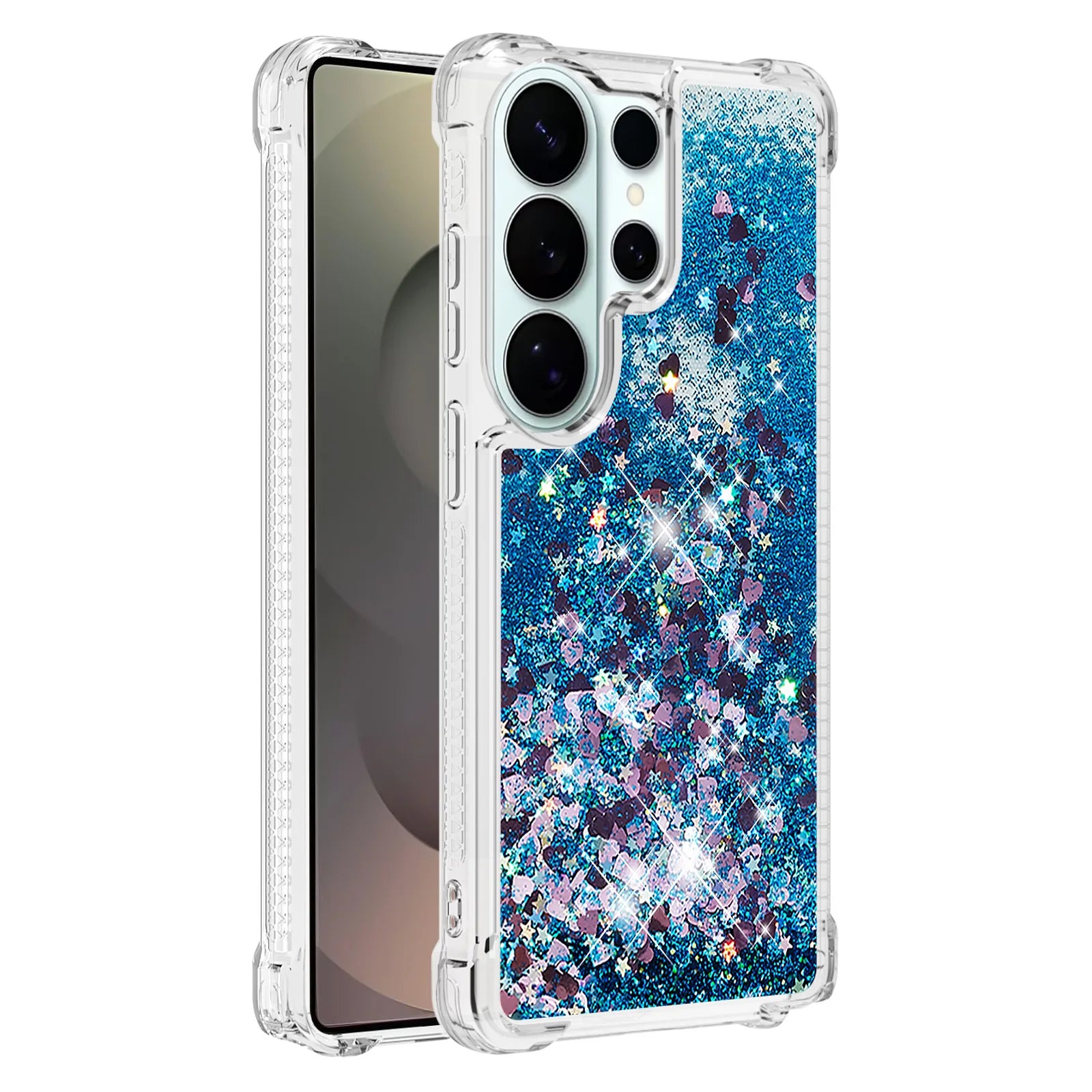 Clear Shockproof Bling Glitter Liquid Quicksand Case For Samsung Galaxy S26 S25 Edge S24 S23 S22 S21 S20 Ultra Plus FE Cover