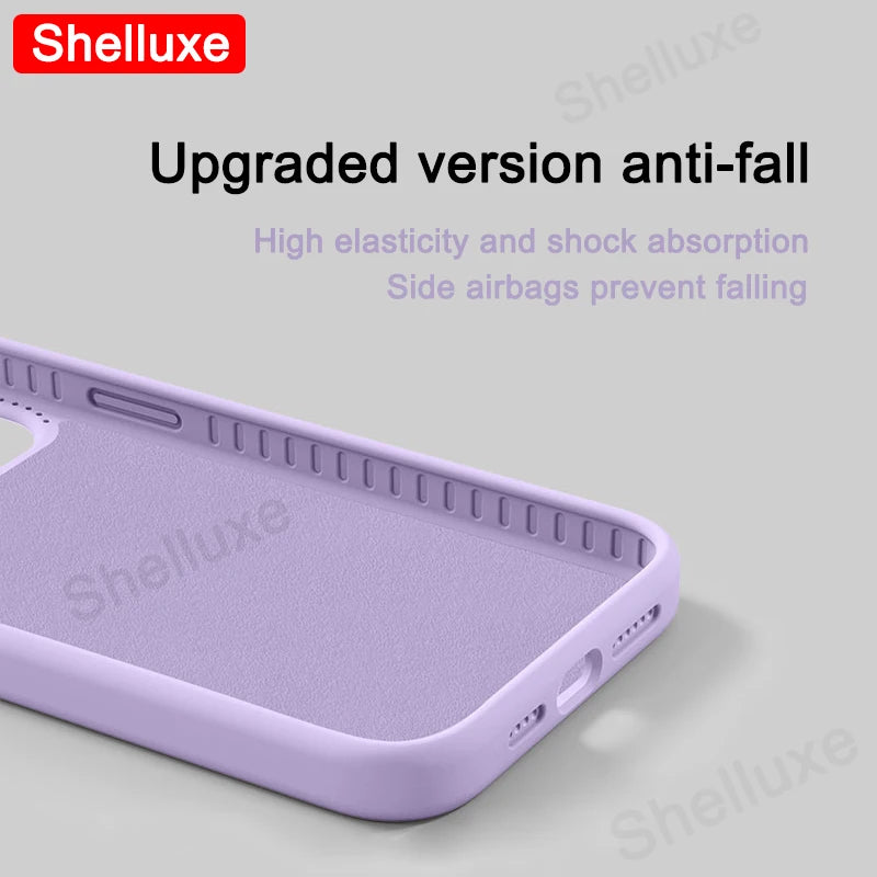 Luxury Liquid Silicone Case Shelluxe For iPhone 17 16 15 14 Pro Max For APPLE iPhone17 Air iPhone16 iPhone15 Plus Phone Cases