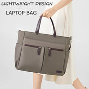 [ Laptop Bag ] Nylon casual ladies' laptop bag, daily commuting briefcase, lightweight double main pocket single-shoulder bag