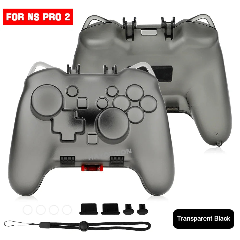For Switch 2 Scratch & Shock Protection Transparent Protective Case For Switch 2 Pro Controller Hard Protector Cover Accessories