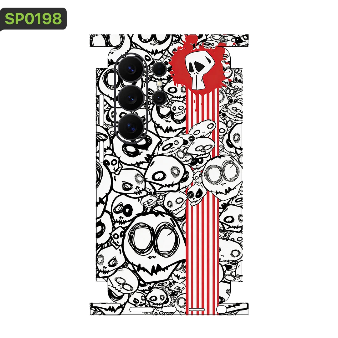 MIX011 Skins Grain Film Wrap Phone Back Sticker For SAMSUNG Galaxy S25 S26 Ultra S24 Plus S22 Ultra S22 S21 FE Film