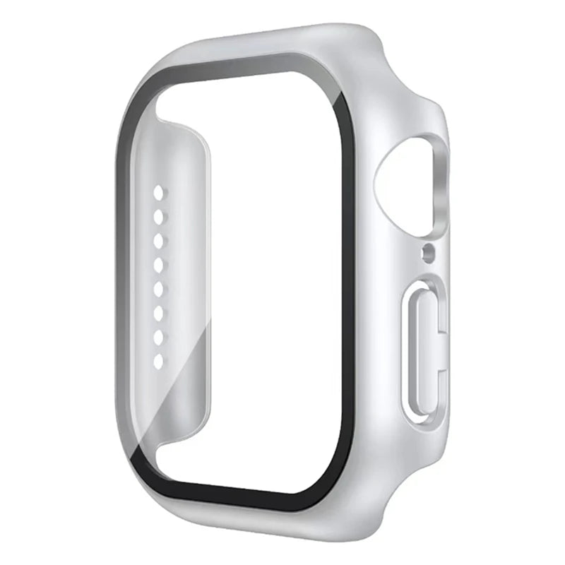 Glass+Cover For Apple Watch case 44mm 40mm 38 42 49mm 41mm 45mm 46mm Accessorie Screen Protector iWatch 11 10 9 8 7 6 SE 5 Ultra