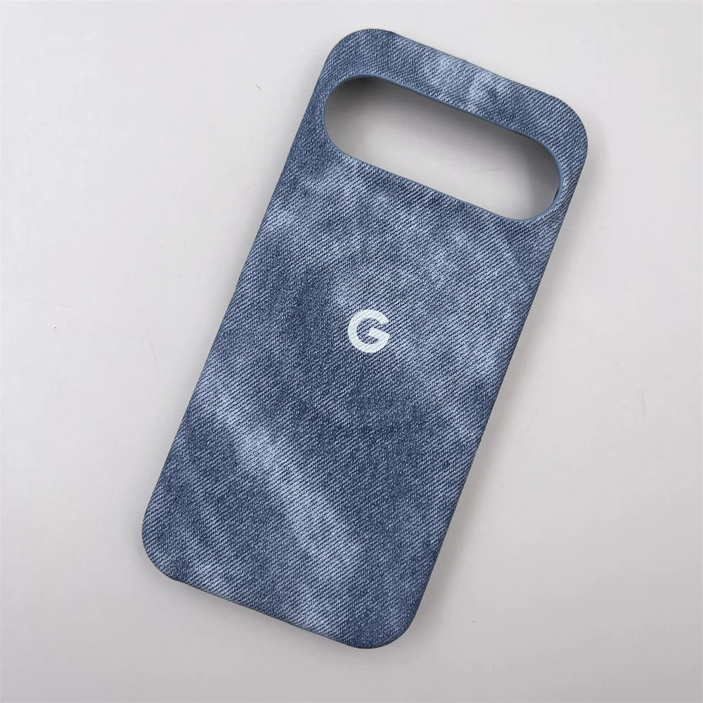 Fashion Denim Magnetic Wireless Charge Case For Google Pixel 10 9 Pro XL 7 8 9 10 Pro 7A 8A Simple Shockproof Protective Cover