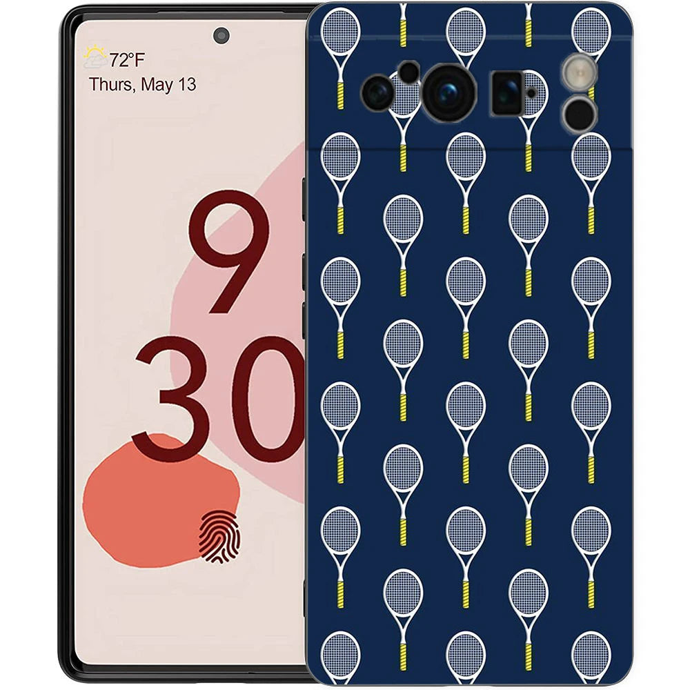 Sport Tennis Phone Case For Google Pixel 10A 10 9 8 7 6 Pro XL 9A 8A 6A 7A 5G Soft Shockproof TPU Black Cover