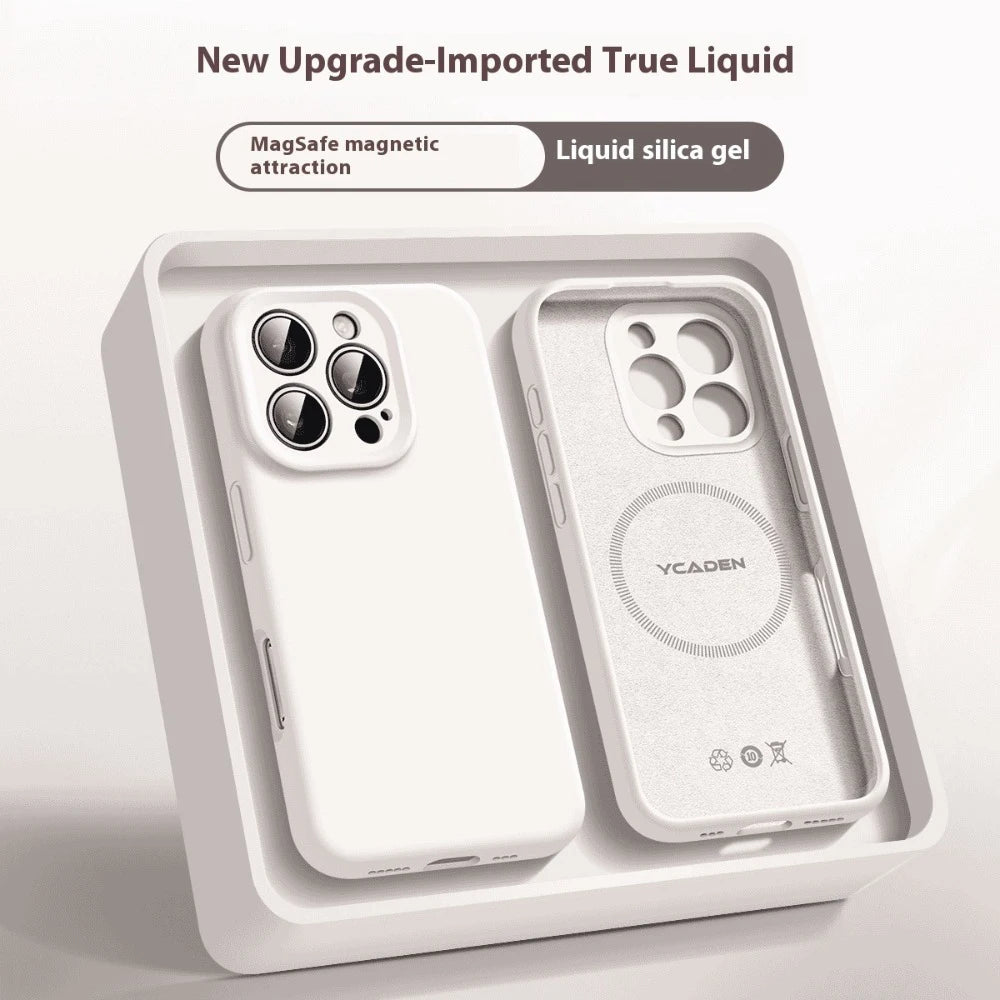 Candy Color Phone Case For iPhone 17 16 15 14 13 12 Pro Max Air For Magsafe Magnetic Wireless Charge Soft Liquid Silicone Cover