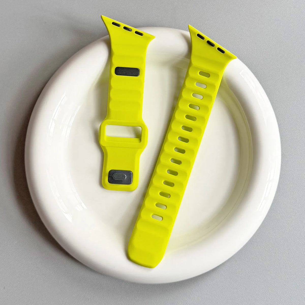Irregular Silicone Strap For Apple Watch Band Ultra 49mm 40mm 41mm 44mm 45mm 46mm Correa Bracelet iWatch Series 11 10 9 8 7 6 SE
