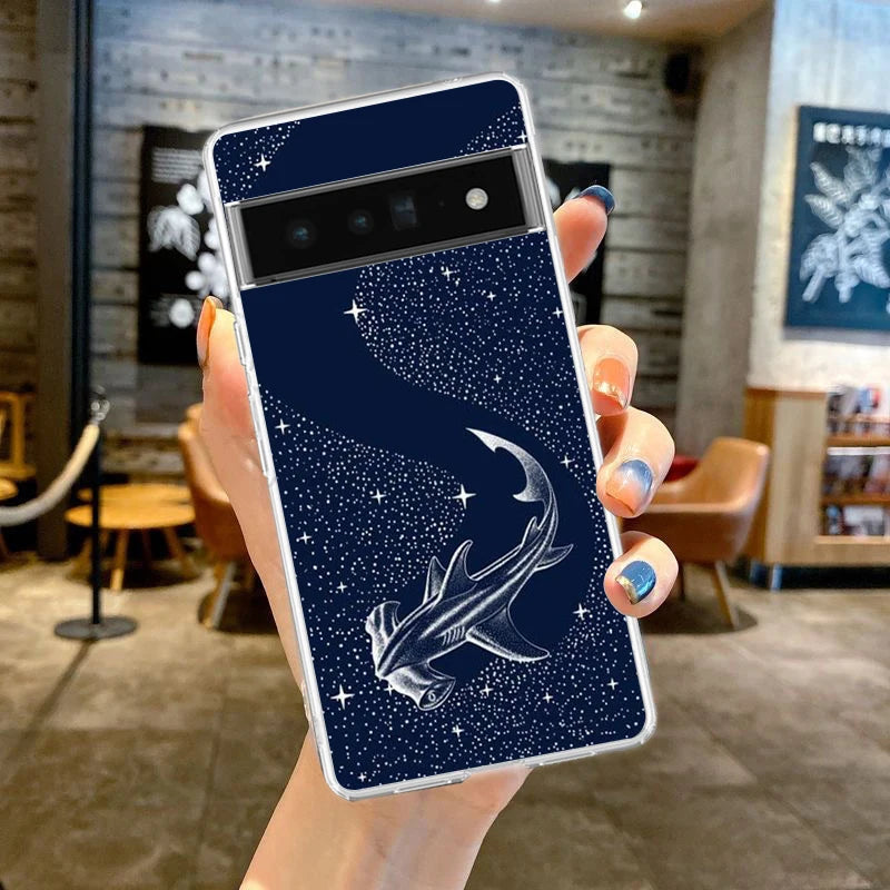 Killer Whale Orca Phone Case For Google Pixel 9 8 7 6 8A 7A 6A 5 4 5A 4A 3A Pro XL soft Clear Shell TPU Transparent Cover