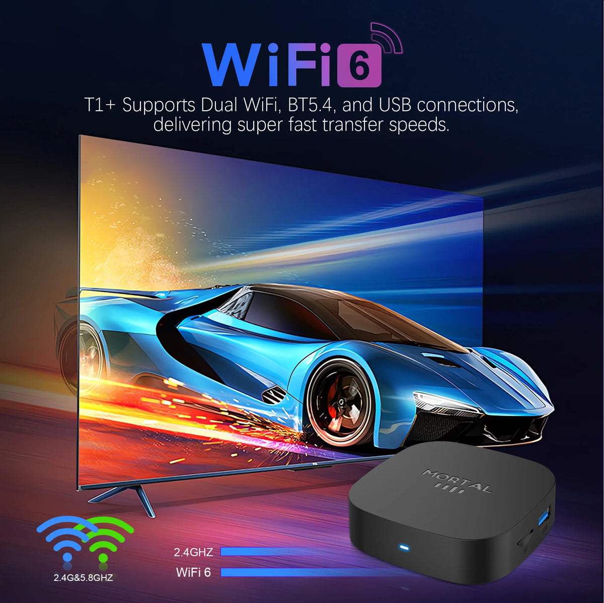 2026 New Android TV Box T1+ Rockchip RK3518 Android 16 8GB RAM 128GB ROM WiFi 6 BT 5.4 Dual UI 8K Ultra HD Smart Media Player