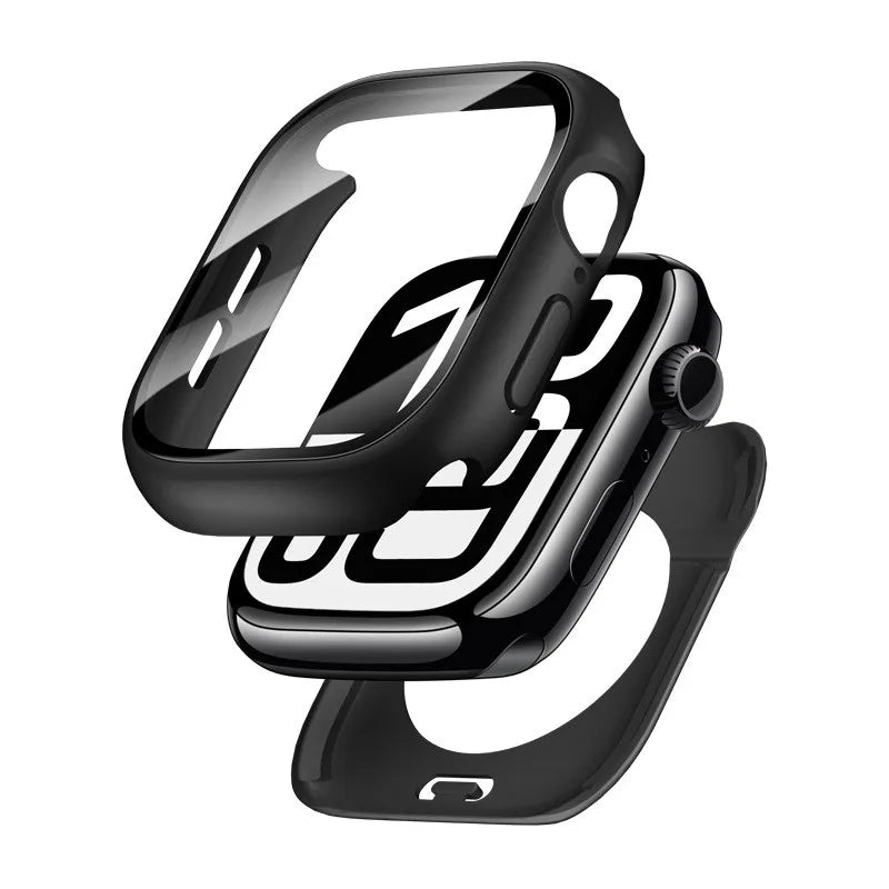 360 Full Waterproof Case Tempered Glass Cover for Apple Watch 49mm 46mm 45mm 44mm IWatch Series 10 9 8 7 4 5 6 Se 41mm 40mm 42mm