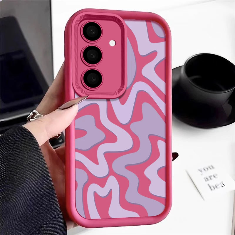 Striped Pattern Phone Case For Samsung Galaxy A57 A37 A56 A16 A17 A36 A26 A55 A54 A15 S25Edge S26 S24 S23 S22 Ultra S25 FE Cover