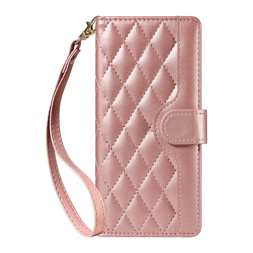 Lanyard Wallet Leather Magnetic Case For iPhone 17 17e 16e 16 15 14 13 12 11 Pro X XR XS Max 8 7 SE Plus Purse Phone Flip Cover