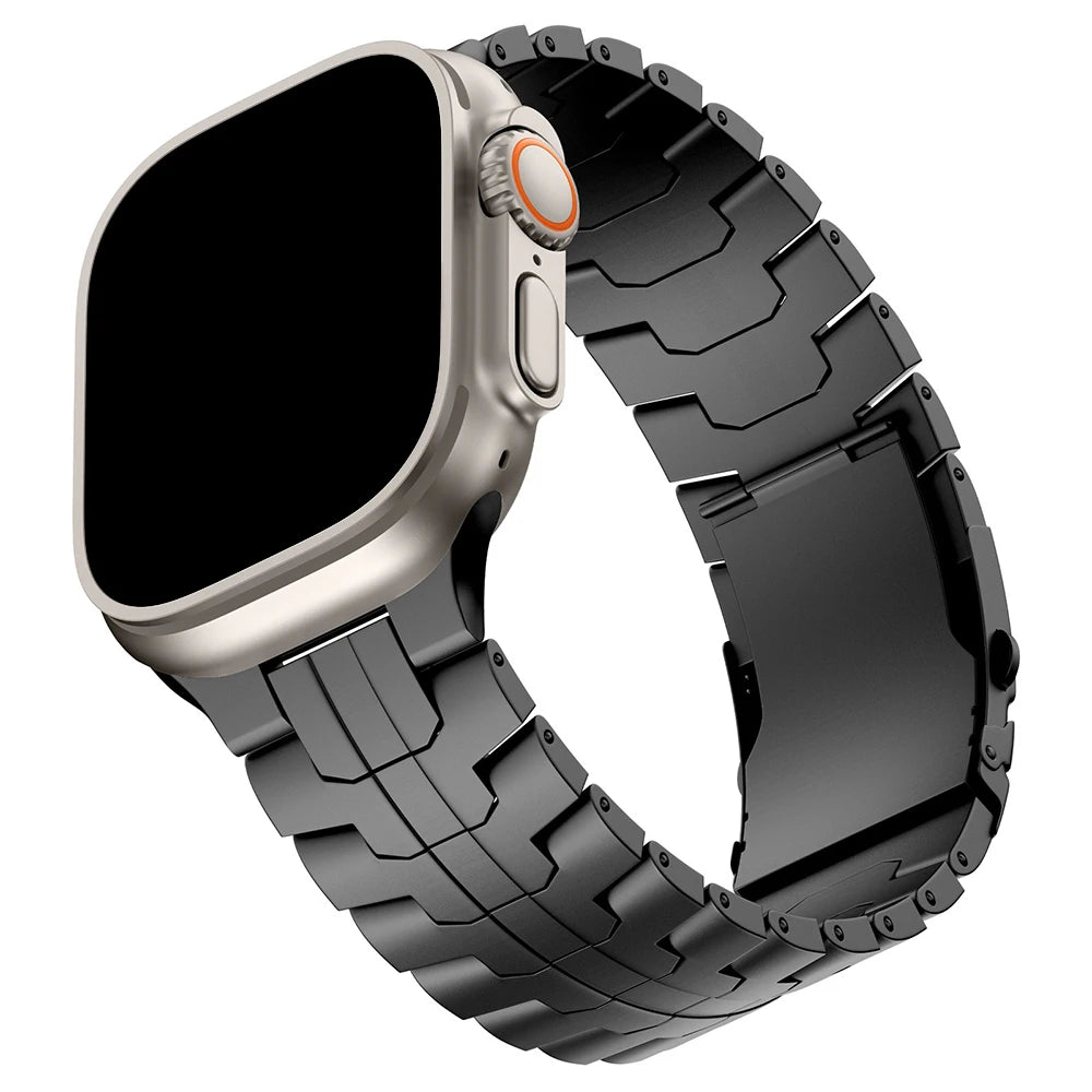 Titanium Strap for Apple Watch Series 12 11 10 46mm Ultra4/3/2/1 49mm Titanium Orange Band for IWatch 9 8 7 45mm 6 5 4 SE 44mm