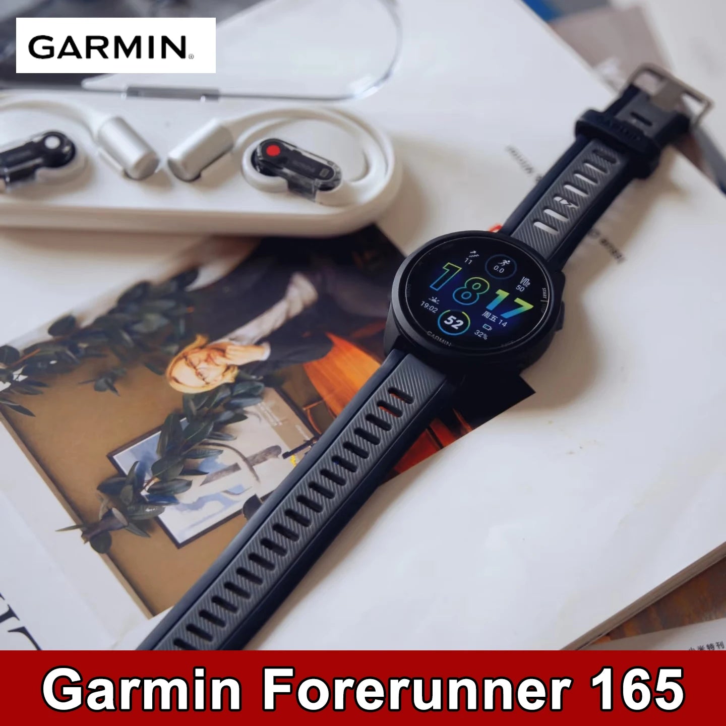 Garmin Forerunner 165 1.2”AMOLED Display Professional Running, Riding Swimming Triathlon Marathon Track Field Training