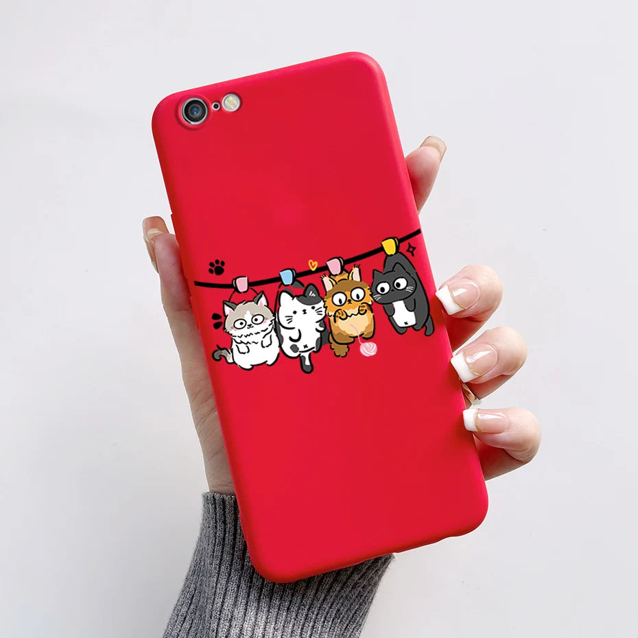 Stylish Painted Cover For iPhone 6 6S Plus Case iPhone6 6S Plus Cover Silicone Soft Phone Back Case For Apple iPhone 6 6S Coque