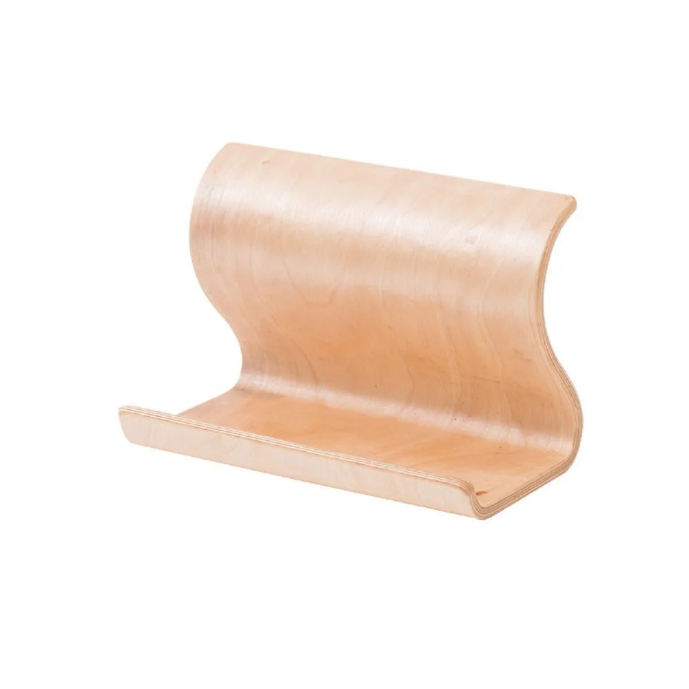 Creative Wood Mobile Phone Holder Portable Elegant Tablet Holder Crafts Durable Wooden Phone Bracket Tabletop Decoration